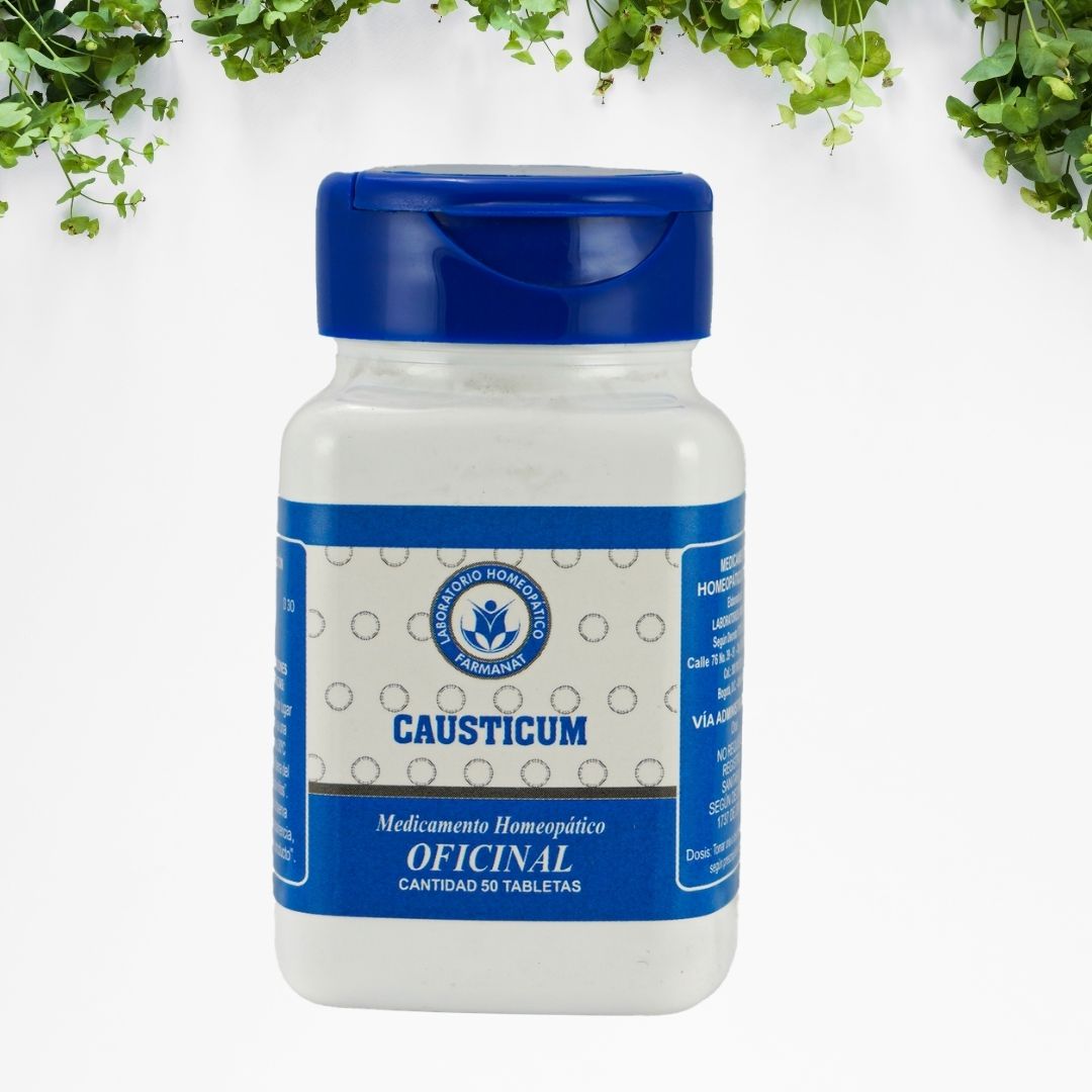 Productos de vida sana (7) Causticum Homeopático – 50 Tabletas - Imagen 1